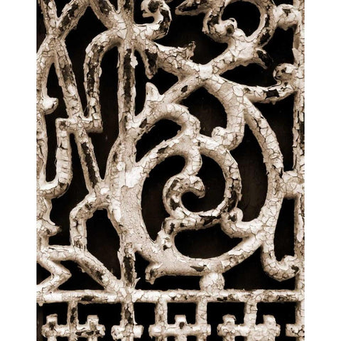 Ornament III Black Modern Wood Framed Art Print with Double Matting by Christensen, Jim
