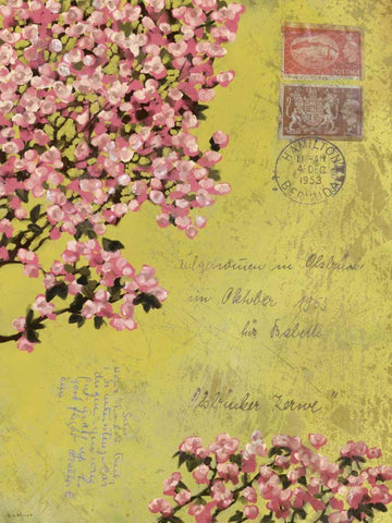 Postage VIII Black Ornate Wood Framed Art Print with Double Matting by Novak, Rick