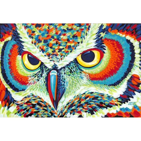 Bright Eyes White Modern Wood Framed Art Print by Vitaletti, Carolee