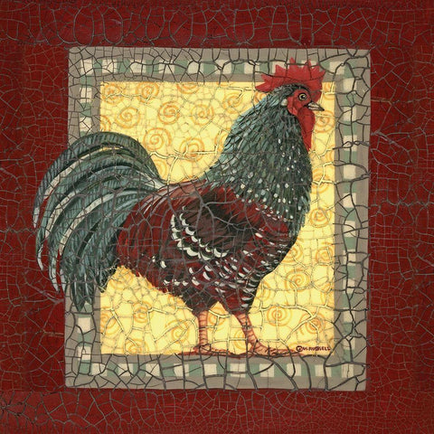 Chic Brown Black Modern Wood Framed Art Print with Double Matting by Russell, Wendy