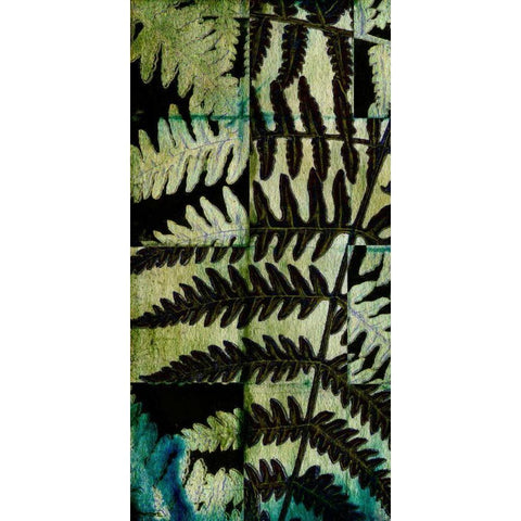 Midnight Ferns II White Modern Wood Framed Art Print by Vision Studio