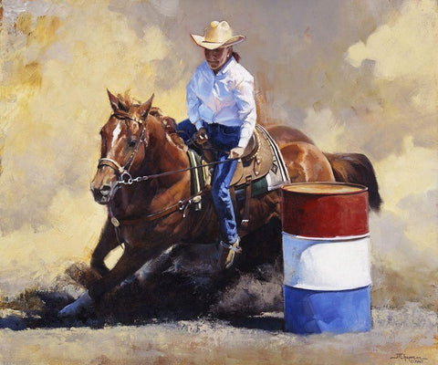 You Go Girl Black Ornate Wood Framed Art Print with Double Matting by Chapman, Julie T.