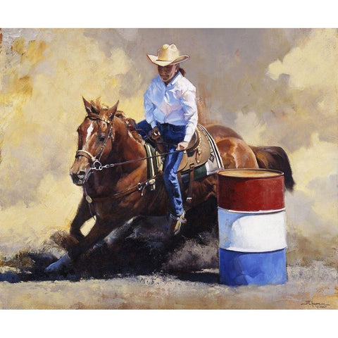 You Go Girl Gold Ornate Wood Framed Art Print with Double Matting by Chapman, Julie T.