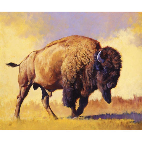 Tatanka Gold Ornate Wood Framed Art Print with Double Matting by Chapman, Julie T.