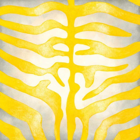 Vibrant Zebra IV White Modern Wood Framed Art Print with Double Matting by Zarris, Chariklia