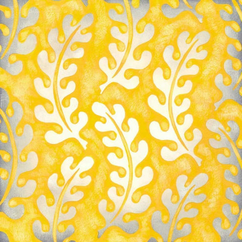 Classical Leaves I Gold Ornate Wood Framed Art Print with Double Matting by Zarris, Chariklia