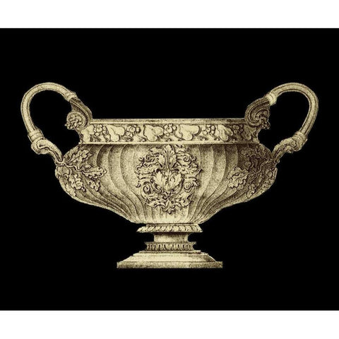 Garden Antiquities I Black Modern Wood Framed Art Print by Vision Studio