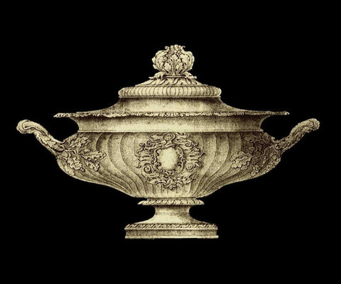 Garden Antiquities II White Modern Wood Framed Art Print with Double Matting by Vision Studio