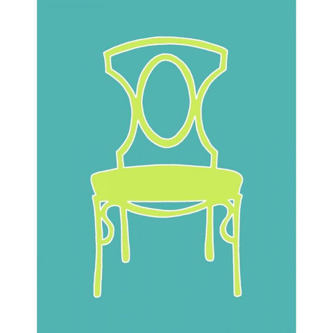 Graphic Chair I Black Modern Wood Framed Art Print with Double Matting by Zarris, Chariklia