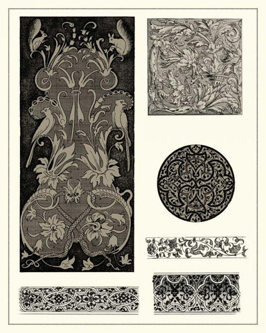 Braoque Details II Black Ornate Wood Framed Art Print with Double Matting by Vision Studio