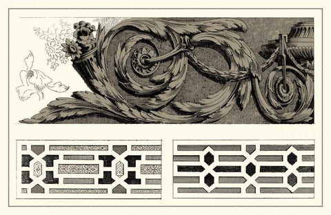 Baroque Details IV Black Ornate Wood Framed Art Print with Double Matting by Vision Studio