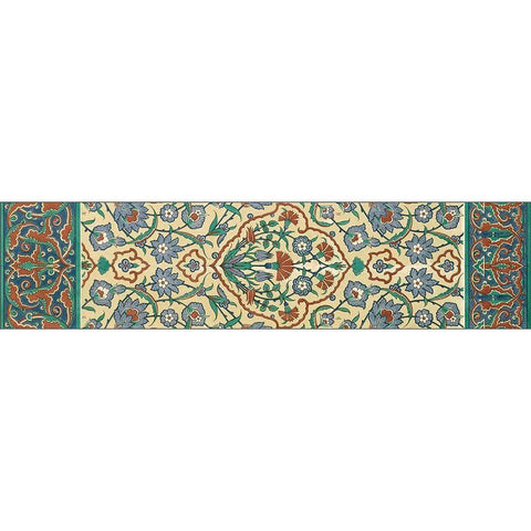 Panel Arabesque I Gold Ornate Wood Framed Art Print with Double Matting by Vision Studio