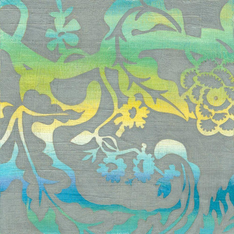 Ombre Garden II Black Ornate Wood Framed Art Print with Double Matting by Zarris, Chariklia