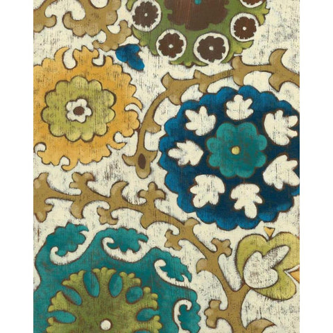 Suzani Song V Gold Ornate Wood Framed Art Print with Double Matting by Zarris, Chariklia