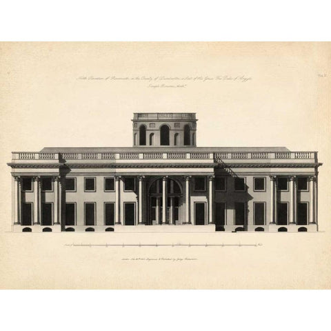 Antique Façade I Gold Ornate Wood Framed Art Print with Double Matting by Richardson