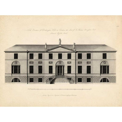 Antique Façade II White Modern Wood Framed Art Print by Richardson