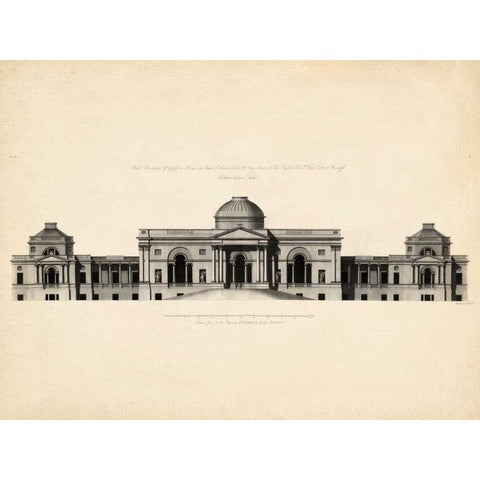 Antique Facade III Black Modern Wood Framed Art Print by Richardson