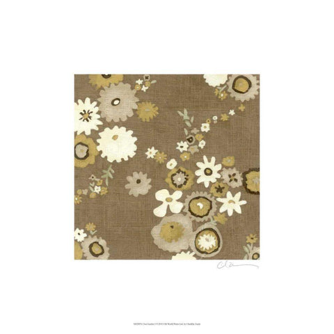 Chai Garden I White Modern Wood Framed Art Print with Double Matting by Zarris, Chariklia