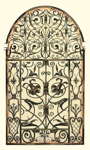 Printed Majestic Gateway I Black Ornate Wood Framed Art Print with Double Matting by Vision Studio