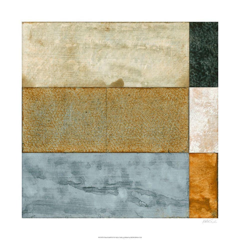 Urban Grid III White Modern Wood Framed Art Print with Double Matting by Archie, K.
