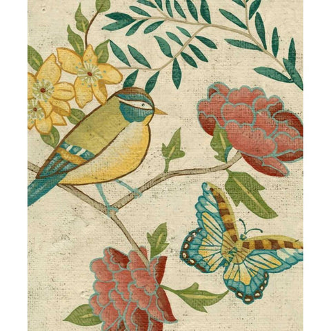 Antique Aviary I Gold Ornate Wood Framed Art Print with Double Matting by Zarris, Chariklia