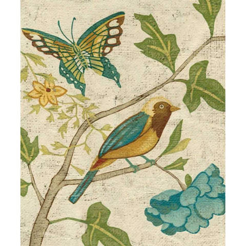 Antique Aviary III White Modern Wood Framed Art Print by Zarris, Chariklia