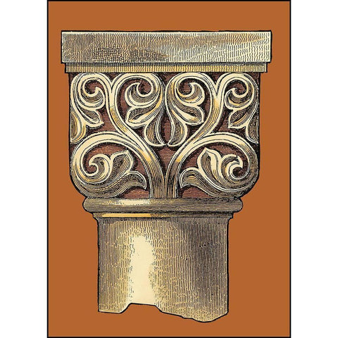 Graphic Capital I Gold Ornate Wood Framed Art Print with Double Matting by Vision Studio