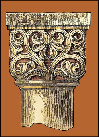 Graphic Capital I Black Ornate Wood Framed Art Print with Double Matting by Vision Studio