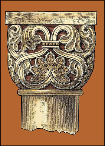 Graphic Capital II Black Ornate Wood Framed Art Print with Double Matting by Vision Studio
