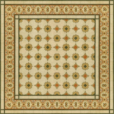Italian Mosaic II White Modern Wood Framed Art Print with Double Matting by Vision Studio