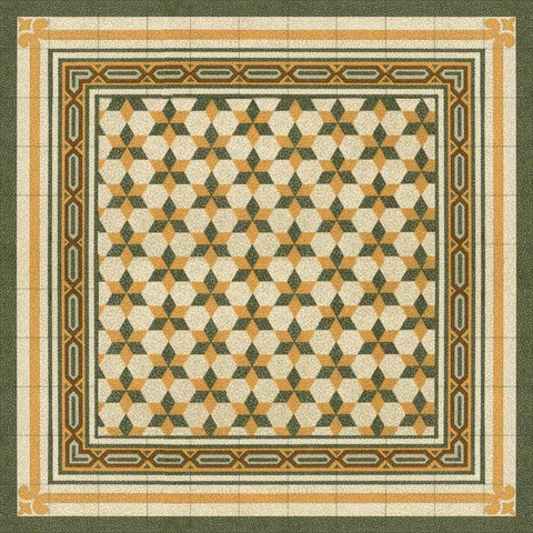 Italian Mosaic III White Modern Wood Framed Art Print with Double Matting by Vision Studio