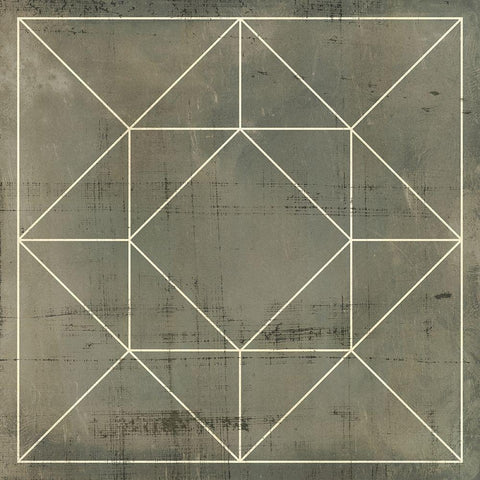 Geometric Blueprint VIII White Modern Wood Framed Art Print by Vision Studio