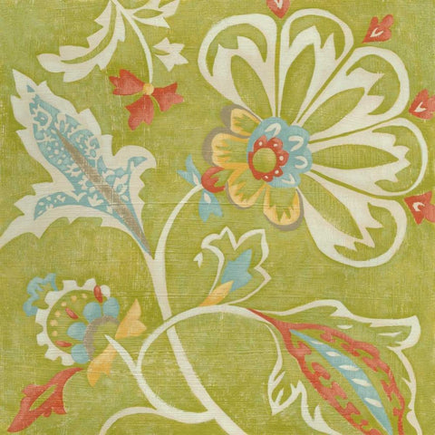 Provincial Chintz II White Modern Wood Framed Art Print by Zarris, Chariklia