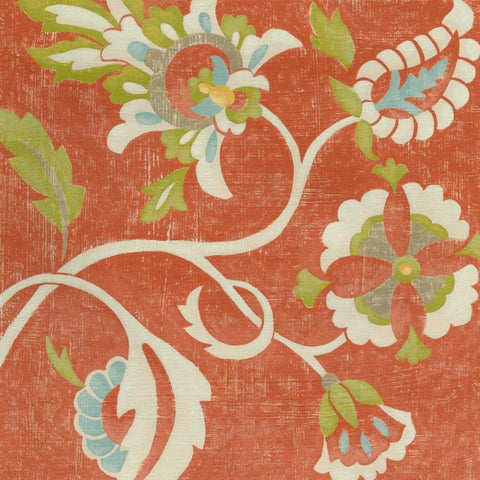 Provincial Chintz III White Modern Wood Framed Art Print by Zarris, Chariklia