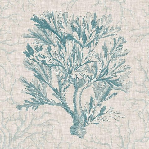 Coral Motif I White Modern Wood Framed Art Print by Vision Studio