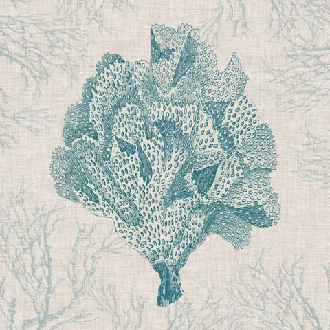 Coral Motif IV Black Ornate Wood Framed Art Print with Double Matting by Vision Studio