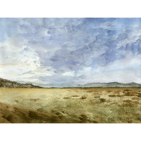 Montana Horizon II Black Modern Wood Framed Art Print with Double Matting by Meagher, Megan