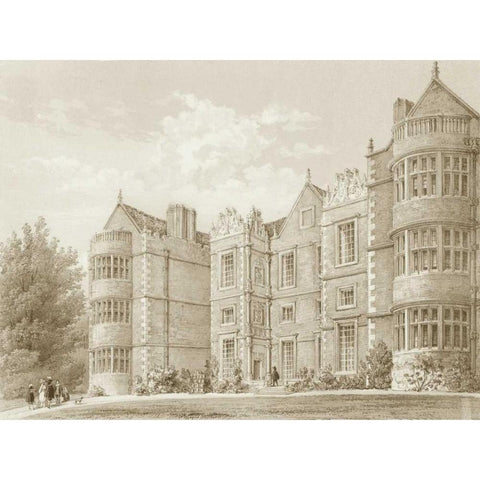 Burton Agnes Yorkshire Black Modern Wood Framed Art Print by Richardson