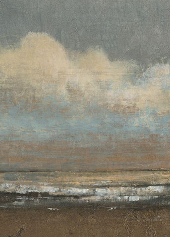 Low Tide I White Modern Wood Framed Art Print with Double Matting by OToole, Tim