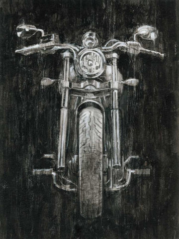 Steel Horse I White Modern Wood Framed Art Print with Double Matting by Harper, Ethan