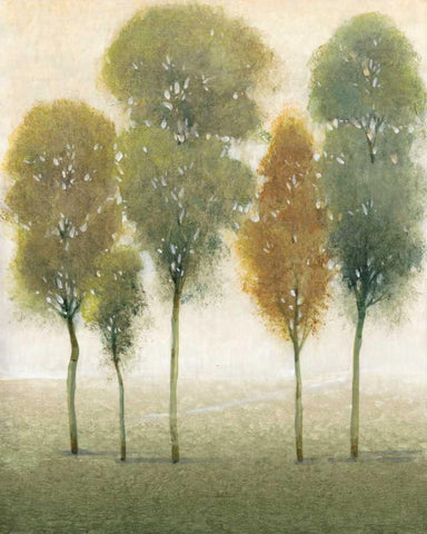 Beyond the Trees I Black Ornate Wood Framed Art Print with Double Matting by OToole, Tim