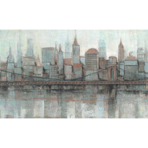 City Center I Black Modern Wood Framed Art Print by OToole, Tim