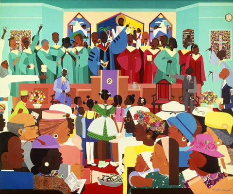 Jesus Loves Me White Modern Wood Framed Art Print with Double Matting by Honeywood, Varnette