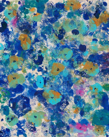 Floral Bright I White Modern Wood Framed Art Print with Double Matting by OToole, Tim