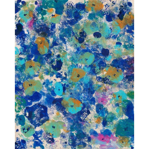 Floral Bright I Black Modern Wood Framed Art Print by OToole, Tim