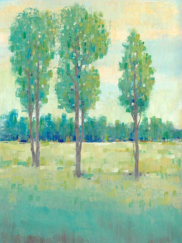 Spring Day II White Modern Wood Framed Art Print with Double Matting by OToole, Tim