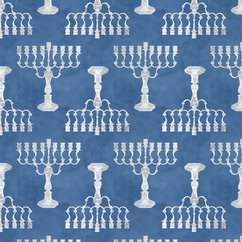 Sophisticated Hanukkah Collection G Black Ornate Wood Framed Art Print with Double Matting by Borges, Victoria