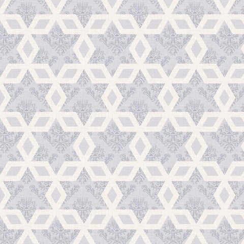 Sophisticated Hanukkah Collection I Black Modern Wood Framed Art Print with Double Matting by Borges, Victoria