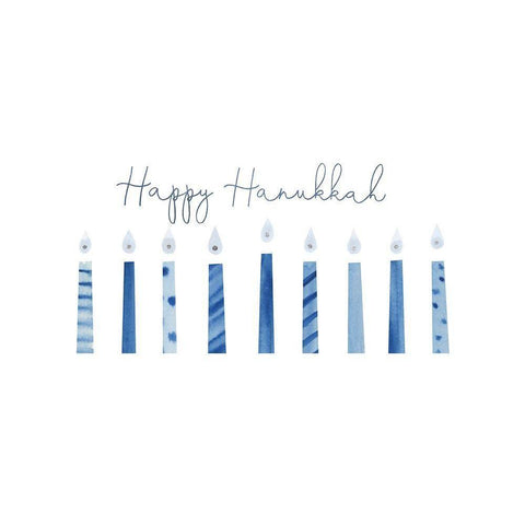 Indigo Hanukkah Collection D Black Modern Wood Framed Art Print by Borges, Victoria