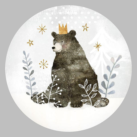 Woodland Celebration Collection C White Modern Wood Framed Art Print with Double Matting by Borges, Victoria